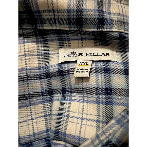 Peter Millar Shirt Men Size XXL Crown Lost Creek Woven Cotton Sport Plaid - Picture 4 of 4